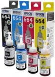 Epson L100/L110/L130/L200/L210/L220/L300/L310/L350/L355/L360/L365/L380/L455/L550/L555/L565 CYAN YELLOW MAGENTA BLACK INK Tri Color Ink Bottle