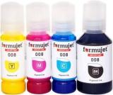 Formujet Ep 008 Pigment Ink 4 Color Compatible Refill For Epson L15150, L15160, L15140 Black + Tri Color Combo Pack Ink Bottle