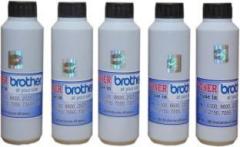 Galaxy Brother 2520D, 2541DN, 2321D, 7055, 7060, 7360, 7065DN, 1511, 1616, 1500, 1580, 1590 Compatible Refill Toner Pack Of 6 Bottles Black Ink Toner