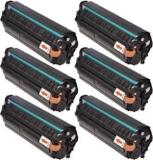 Globe For 12A FOR LaserJet 1010, 1012, 1015, 1018, 1020 Pack Of 6 Single Color Black Ink Toner