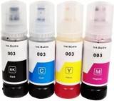 Gokul Enterprises 003 Ink 65ml Black, Cyan, Magenta, Yellow For Tri Color Black + Tri Color Combo Pack Ink Bottle