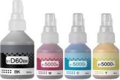 Good One Ink Compatible For Brother DCP T220/T420/T520/T820/T920/T310/T510/T710 Black + Tri Color Combo Pack Ink Bottle