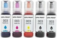 Gpn Print 001/ 003 Ink for Epson L3110, L3150, L3250, , L3116, L3101, L3210, L3215, L3216 Black Black + Tri Color Combo Pack Ink Bottle