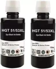 Gpn Print Refill Ink for HP GT51XL, GT53XL GT5810, GT5820, GT5811, GT5821 Black Ink Bottle