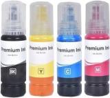 Greenberri 001/003 REFILL INK COMPATIBLE FOR EPSON L3110, L3100, L3101, L3115, L3116, L3150L3151 Black + Tri Color Combo Pack Ink Bottle