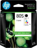 Hp 805 for Hp 1212, 2722, 2723, 2729, 4122, 4123 Black + Tri Color Combo Pack Ink Cartridge