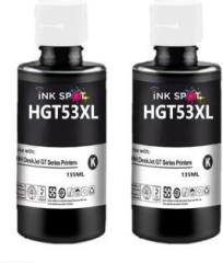 Inkspot GT53XL 135 ML Black Ink Bottle Compatible for HP GT52 & GT53XL Black Twin Pack Ink Bottle