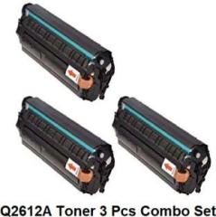 Itc 12A/FX/303/FX10 Toner Cartridge 3 Pcs Combo Set Compatible 1020 2900 M1005 3000 Black Ink Toner