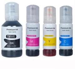 Jimigo 001 Refill Ink for Epson L4150, L4158, L4160, L4168, L5190, L6160, L6161, L6168, L6170, L6171, L6178, L6190, L6191, L6198, L1110 Printer Ink Bottle Black + Tri Color Combo Pack Ink Bottle