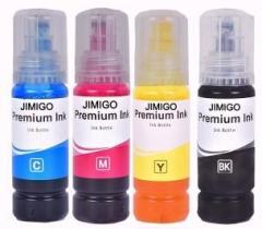 Jimigo Ink Refill for Epson 001, 003, L3200, L3210, L3211, L3215, L3216, L3250, L3252 Black + Tri Color Combo Pack Ink Bottle