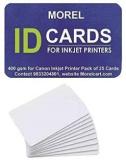 Morel THIN PVC ID CARD 400 GSM FOR CANON PIXMA 2000 2010 3000 3010 PACK OF 25 White Ink Cartridge