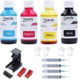 Needle 100ml Ink Refill Suction Toolkit for HP & Canon Printers Black + Tri Color Combo Pack Ink Bottle