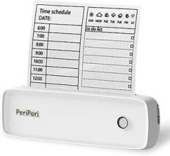 Periperi A80 A4 Size Mini Bluetooth Thermal Printer Inkless Portable Pocket Printer White Thermal Printer