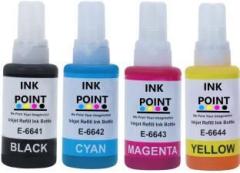 Printify INK POINT Ink For T664 Epson L130, L380, L220, L360, L455 Printers REFILL INK Black + Tri Color Combo Pack Ink Bottle