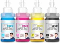 Prodot Br B5000/B6000 Inkjet Ink Refill Compatible with Brother DCP T300, T310, T500W Black + Tri Color Combo Pack Ink Bottle