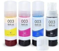 Quink 003 Ink for Epson L3110 L3150 L3115 L3116 L3101 L1110 L3151 L3152 L3156 Printer Black + Tri Color Combo Pack Ink Bottle