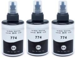 Quink 774 Refill Ink Pack Of 3 for Epson M100, M105, M200, M205, L655... Black Ink Bottle