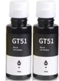 Quink GT51 BLACK INK For HP Ink Tank GT5810 310 315 319 410 415 419 115 GT5820 2PIC Black Ink Bottle