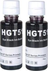 Quink GT51 BLACK INK for HP Ink Tank GT5810 310 315 319 410 415 419 115 GT5820 2PIC Black Ink Bottle