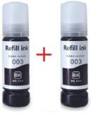 Quink Ink Refill For Epson 001, 003, L3200, L3210, L3211, L3215, L3216, L3250, L3252 Black Twin Pack Ink Bottle