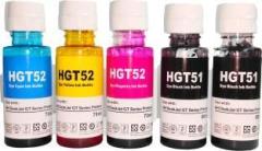 Quink Refill Ink HP GT51, GT52, GT5810, GT5820, GT5811, 310, 319Ink Tank Printer Black + Tri Color Combo Pack Ink Bottle