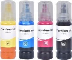 Ramke 001/003 Ink Compatible For Epson L3110, L3100, L3115, L4150, L5190, L6160, L6170 Black + Tri Color Combo Pack Ink Bottle