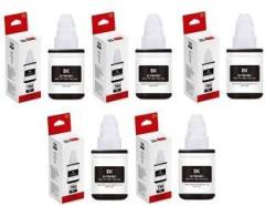 Realcart Ink GI 790 BK Ink Compatible For G1010 G2000 G2002 2010 G2012 Pack of 5 Black Ink Bottle