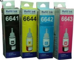 Refill Ink Set of 4 Colors Black + Tri Color Combo Pack Ink Bottle