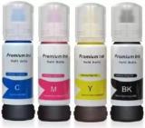 Sangaria 003 Ink Bottles Set, Black + Tri Color Combo Pack Ink Cartridge Black Ink Bottle