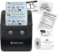 sestore.in Shreyans 58mm Label + Receipt Printer Thermal Free 500 Labels Thermal Printer