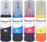 Skrill 001 / 003 Ink Set For Epson L1110 L3110 L3150 L5190 L4150 L6170 L4160 L6160 Black + Tri Color Combo Pack Ink Bottle