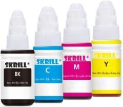 Skrill GI 790 Ink Set For Canon G1010 G2000 G2002 G2010 G2012 G3000 G3010 Black + Tri Color Combo Pack Ink Bottle