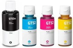 Skrill GT53xl And GT52 Ink Set For HP Ink Tank GT5810, 5820, 5811, 5821, 310, 315, 319, 410 Black + Tri Color Combo Pack Ink Bottle