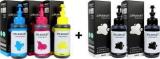 Splashjet T664 Ink For Ep L130, L360, L380, L210, L455 Printer Black + Tri Color Combo Pack Ink Bottle