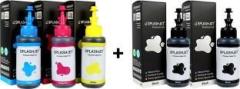 Splashjet T664 Ink for Ep L130, L360, L380, L210, L455 Printer Black + Tri Color Combo Pack Ink Bottle