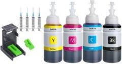 Teqbot Refill Kit Use For HP 805, 803, All HP Cartridge 70ml Each bottle Black + Tri Color Combo Pack Ink Bottle