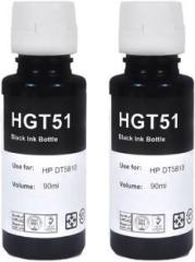 Tequo GT51 GT52 Ink for HP 310, 315, 319, 410, 415, 419, GT5810, GT5820, GT5821 Black Twin Pack Ink Bottle