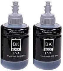 Tequo Ink For Epson Eco Tank T774 Pack of 2 M100 / M105 / M200 / M205 / L655 / L1455 Black Twin Pack Ink Bottle