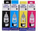 Tequo Ink For T664 Compatible Epson L130 L210 L385 L565 L310 L350 L361 L365 L1300 L405 Black + Tri Color Combo Pack Ink Bottle