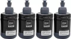 Tequo Refill Ink T7741 For Epson M100/M105/M200/L605/L655/L1455 Pack 4 Ink Printers Black Ink Bottle