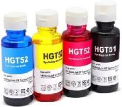 Vavia INK FOR HP GT51 GT52 Compatible Refill Ink For HP 310, 315, 319, 410, 415, 419, 515, 530, 5810, 5820, 5821 Black + Tri Color Combo Pack Ink Bottle