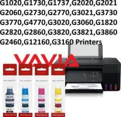 Vavia Ink Refill for GI71 G1020, G2020, G2021, G2060, G3020, G2021, G3060 Black + Tri Color Combo Pack Ink Bottle