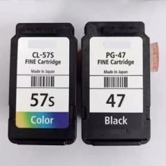 Verena PG 47 & CL 57 Small Ink Cartridge Compatible with Pixma Canon Black + Tri Color Combo Pack Ink Cartridge