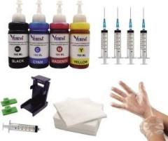 Verena Refill kit Compatible Dye ink for HP Printers Cartridge ink Bottles Set Black + Tri Color Combo Pack Ink Cartridge