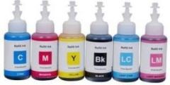 Wiofy REfill ink Epson L805 Ink Tank Printer 6colours 70 ml each bottel Black + Tri Color Combo Pack Ink Bottle