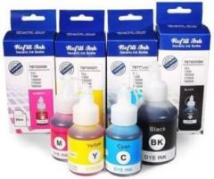 Zokio BT 5000Y/6000BK Ink Set for DCP T300, T500W, T700W, T800W Black + Tri Color Combo Pack Ink Bottle