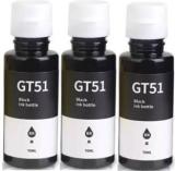 Zokio Ink Refill for HP 310, 315, 319, 410, 415, 419, GT5810, 5GT820, GT5821 Pack Of 3 Black Ink Bottle