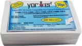 Yorkker Can Inkjet ID Cards SUPERTHIN 400 Micron PVC Cards Pack Of 50 Pc Compatible With Canon Printers G1000, G2000, G2010, G3000, G3010, G4000, G4010 White Ink Toner