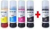 Zokio 001/ 003 Ink For Epson L3110, L3150, L3250, , L3116, L3101, L3210, L3215, L3216 Black + Tri Color Combo Pack Ink Bottle