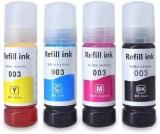 Zokio 003 Ink For Epson L3110, L3150, L3250, L3252 L3115, L3116, L3101, L3210, L3215 Black + Tri Color Combo Pack Ink Bottle